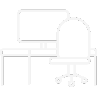 Icon of an office desk and chair